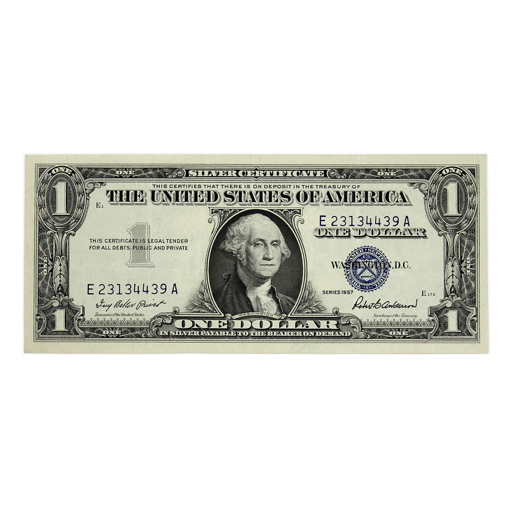 USA 1957 $1 Note, FR #1619, Priest-Anderson, Silver Certificate, VF-EF