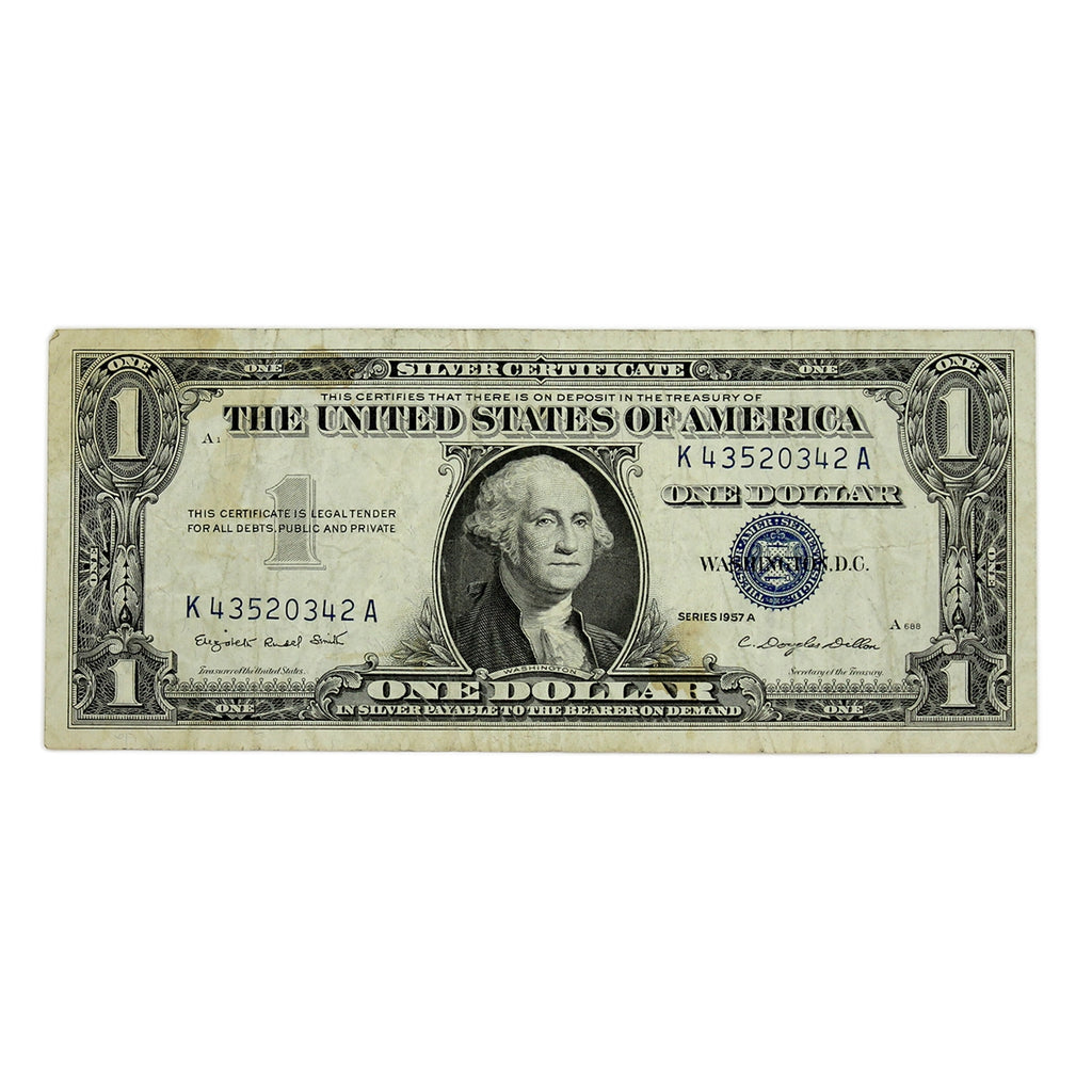 USA 1957A $1 Note, FR #1620, Smith-Dillon, Silver Certificate, VF