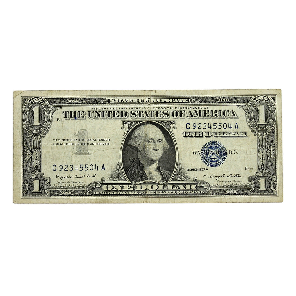 USA 1957A $1 Note, FR #1620, Smith-Dillon, Silver Certificate, F