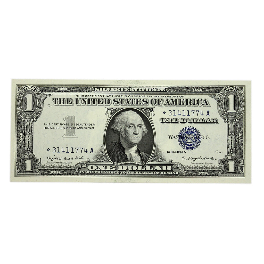 USA 1957A $1 Note, FR #1620*, Smith-Dillon, Silver Certificate, Star Note, CUNC