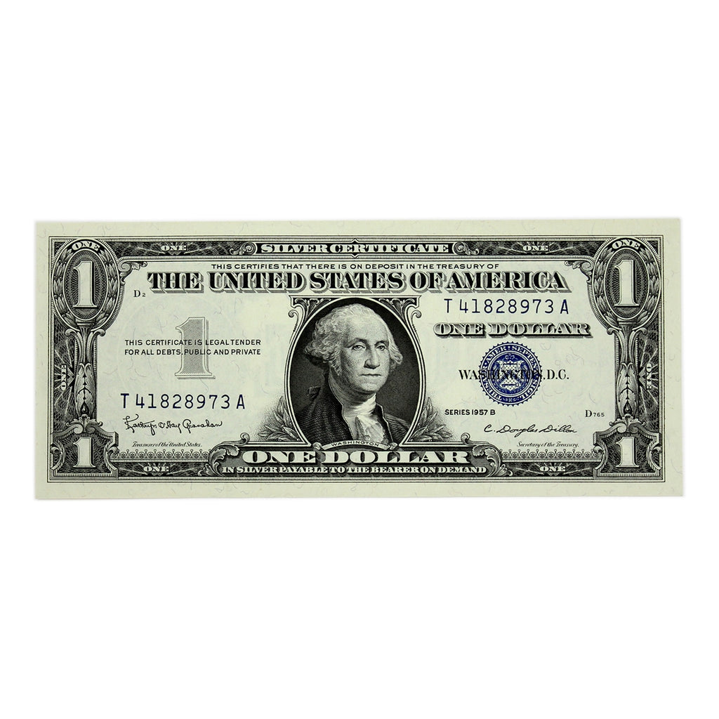 USA 1957B $1 Note, FR #1621, Granahan-Dillon, Silver Certificate, CUNC