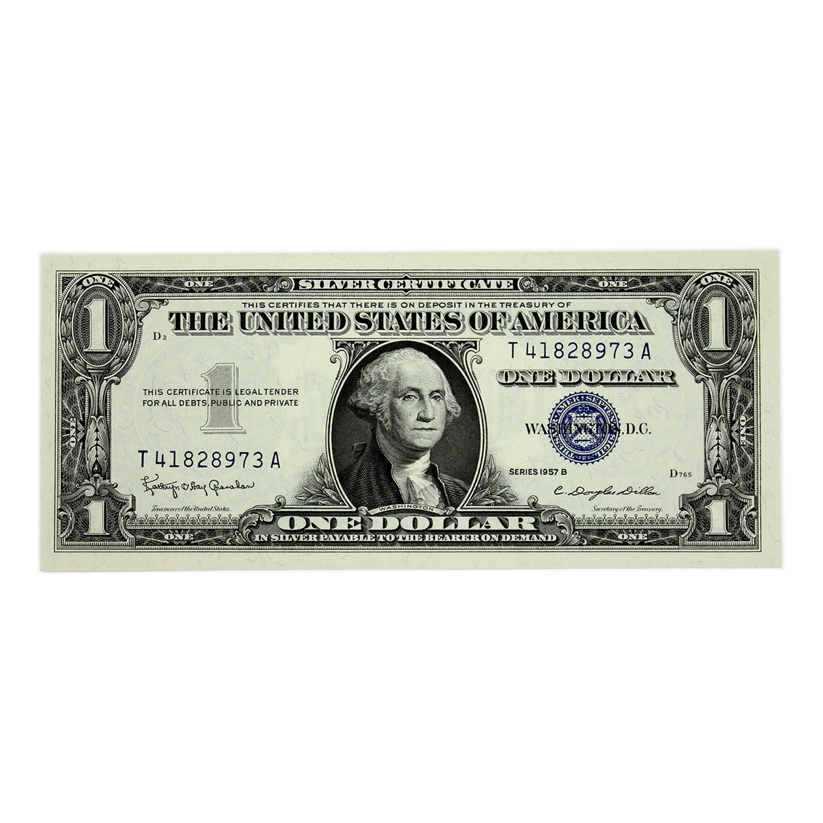 USA 1957B $1 Note, FR #1621, Granahan-Dillon, Silver Certificate, CUNC