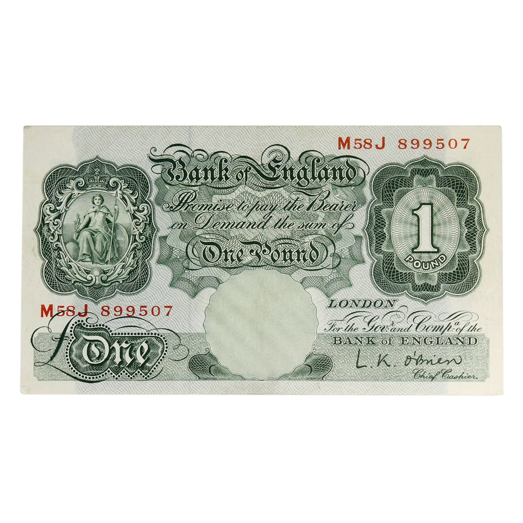 Great Britain 1955 1 Pound Note, BE56c, VF-EF