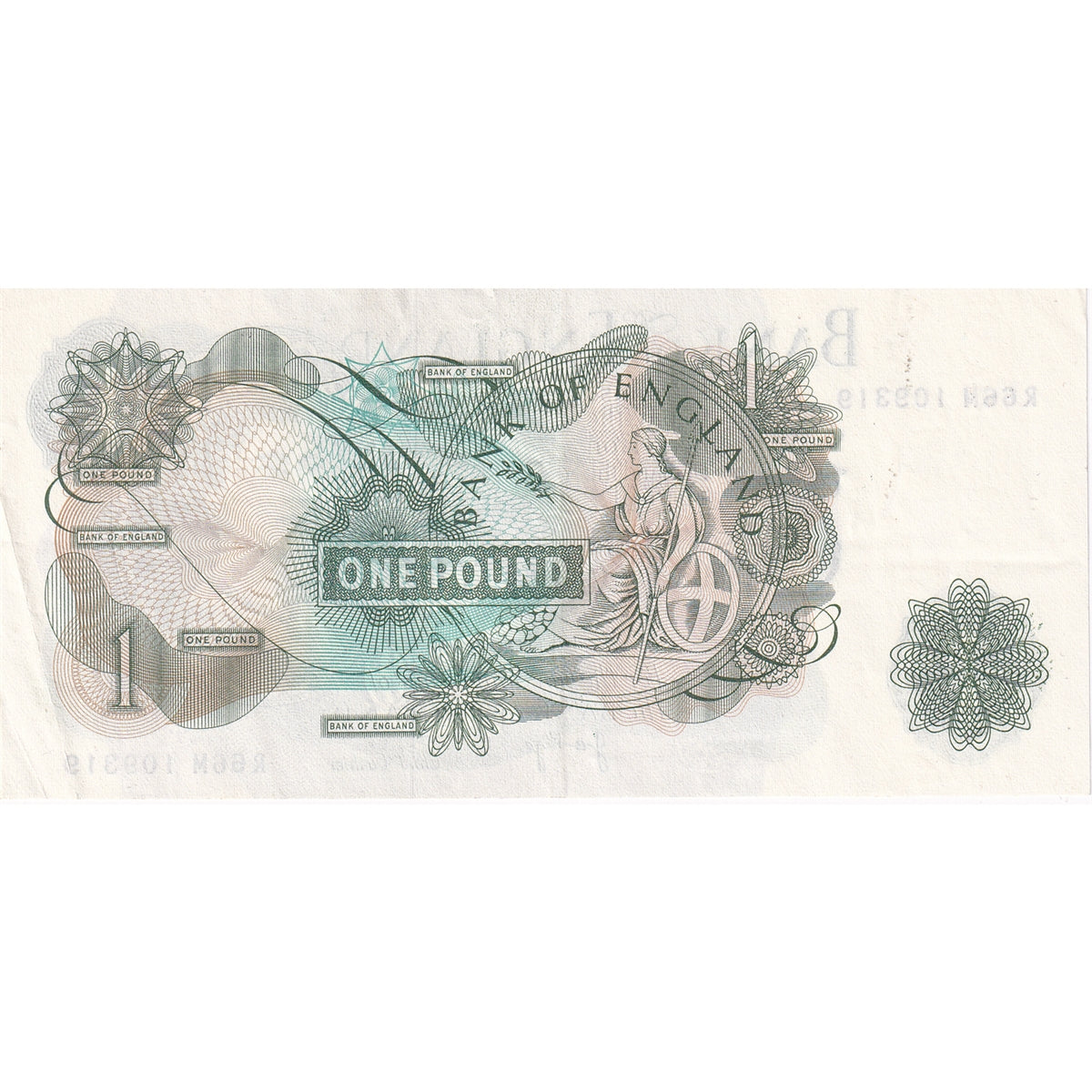Great Britain 1970 1 Pound Note, R-M, EF-AU