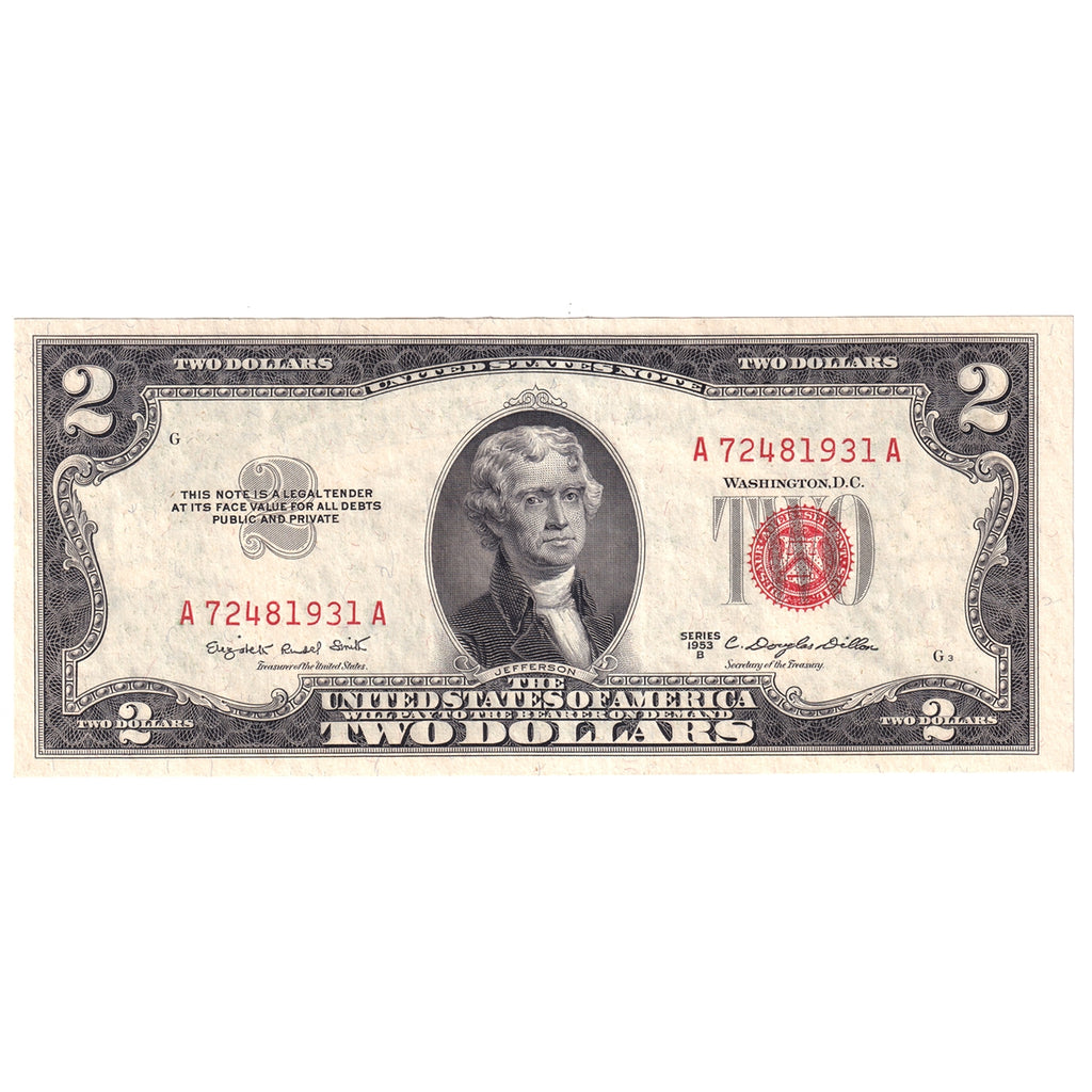 USA 1953B $2 Note, FR #1511, Smith-Dillon, UNC
