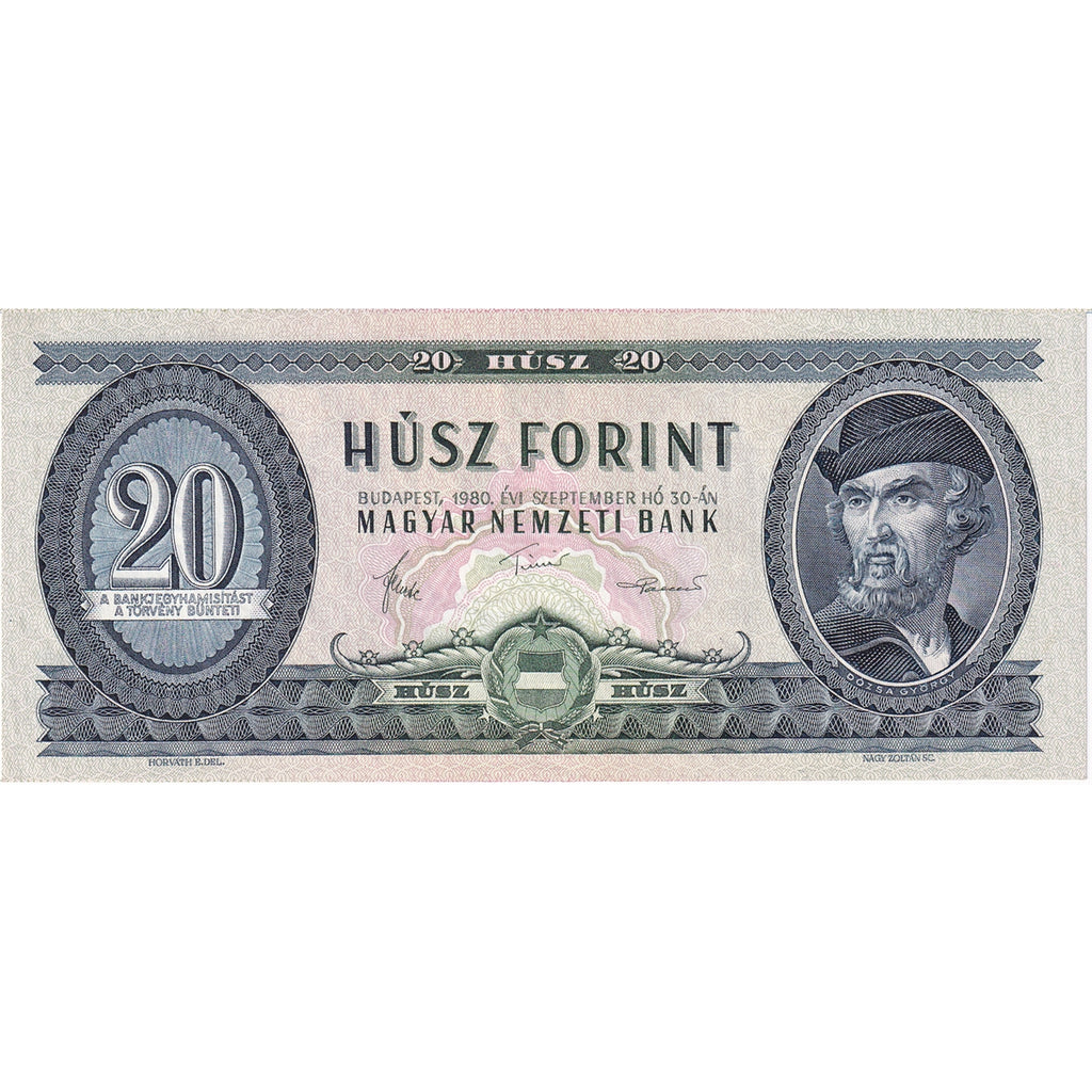 Hungary Note 1980 20 Forint, AU