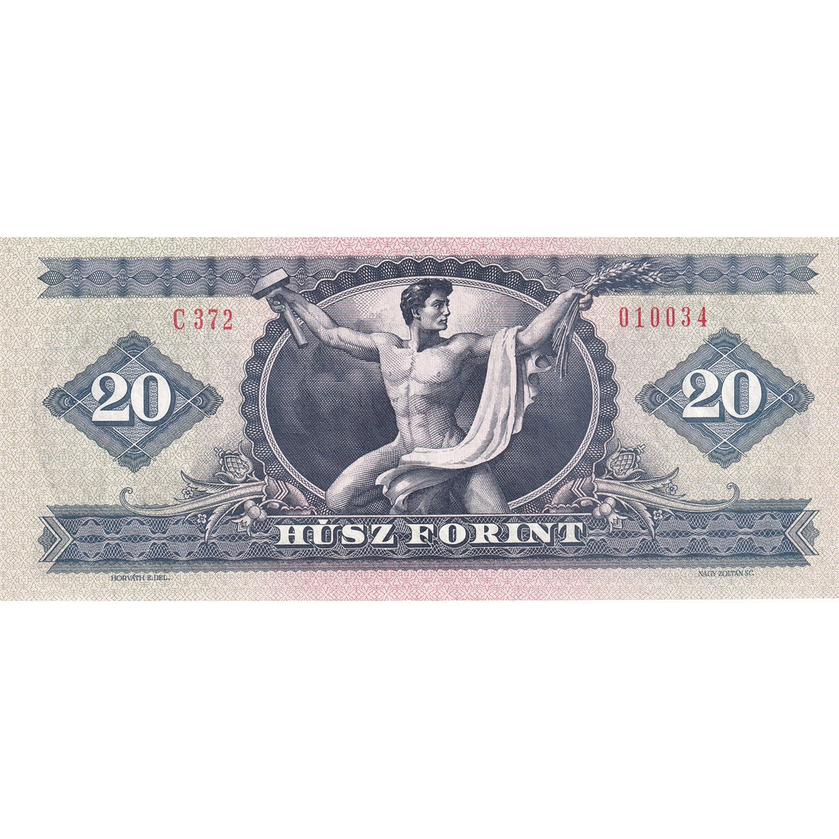 Hungary Note 1980 20 Forint, AU