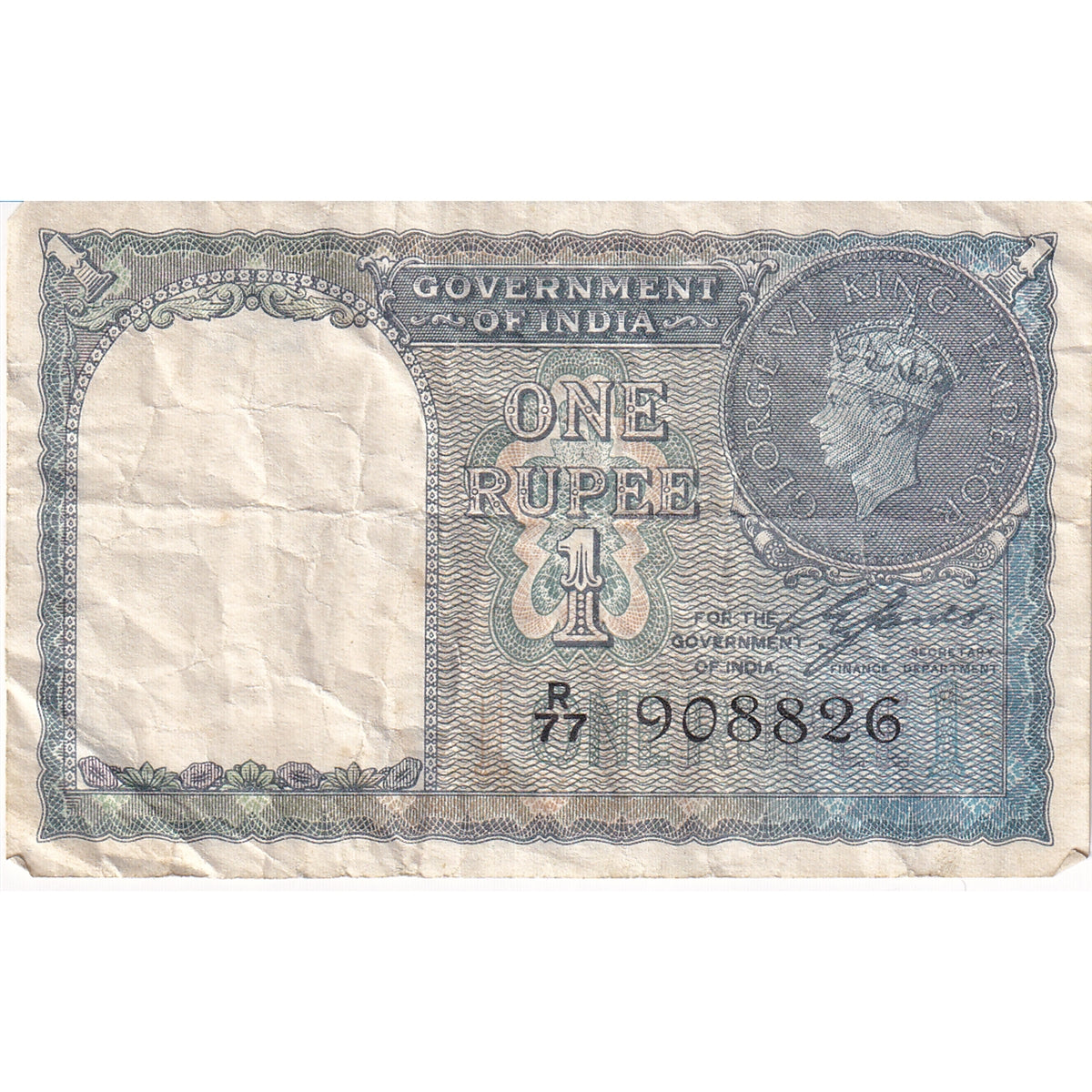 India 1940 1 Rupee, VF