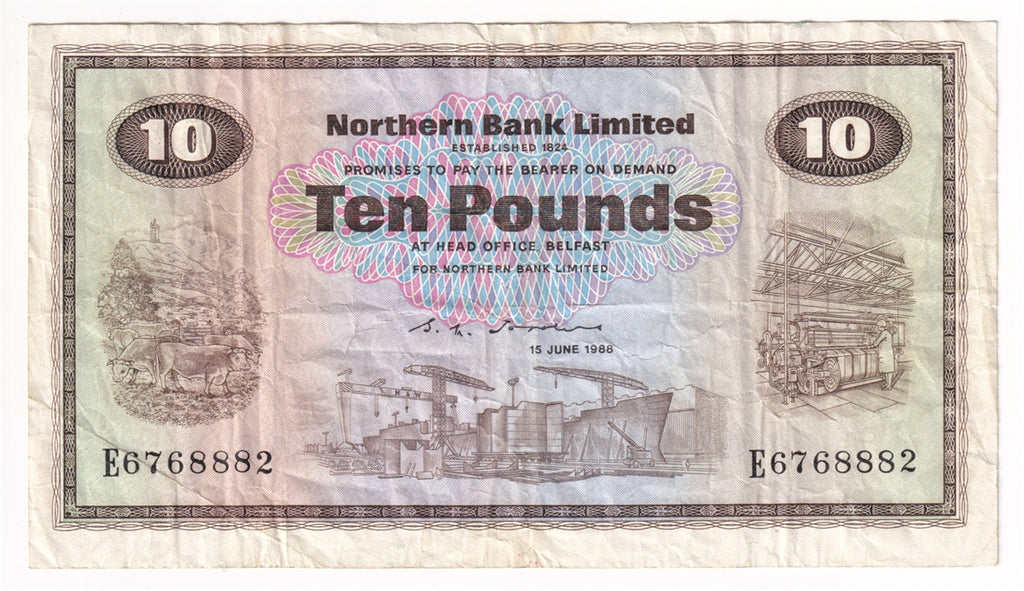 Ireland Note 1988 10 Pounds, VF