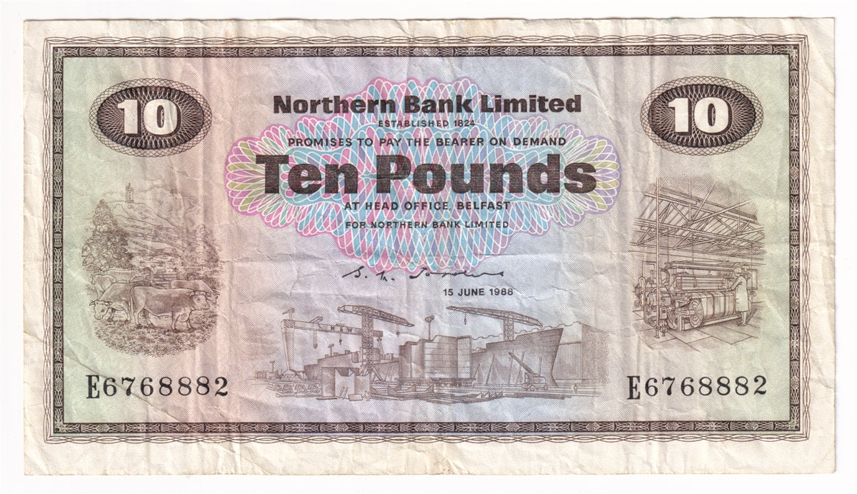 Ireland Note 1988 10 Pounds, VF