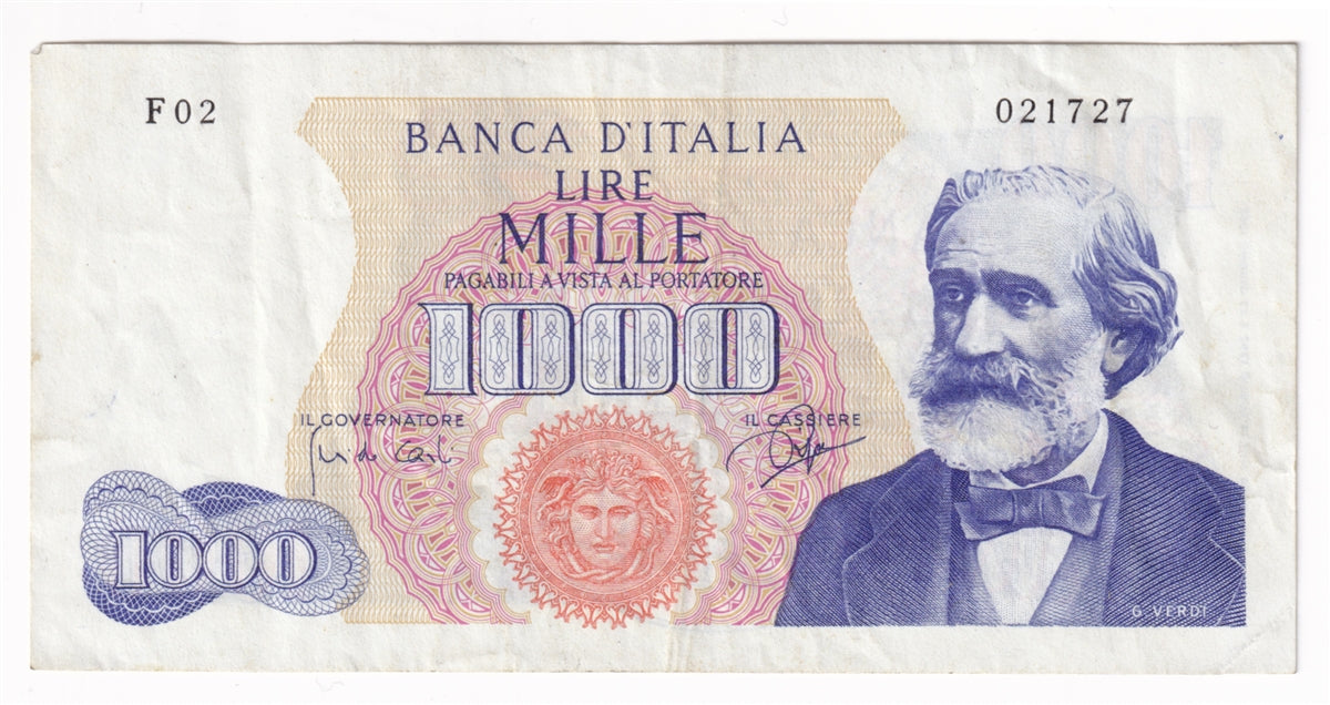 Italy Note 1962 1000 Lire, EF