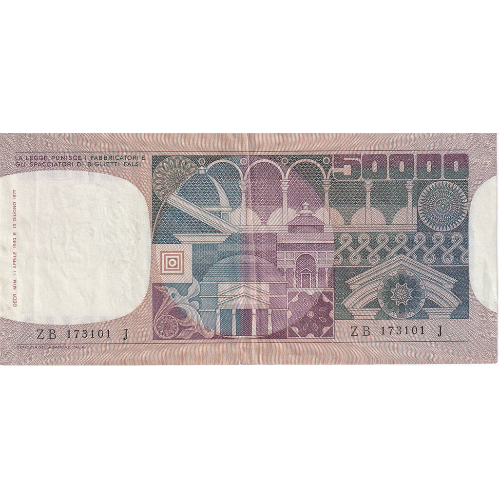 Italy Note 1980 50000 Lire, EF