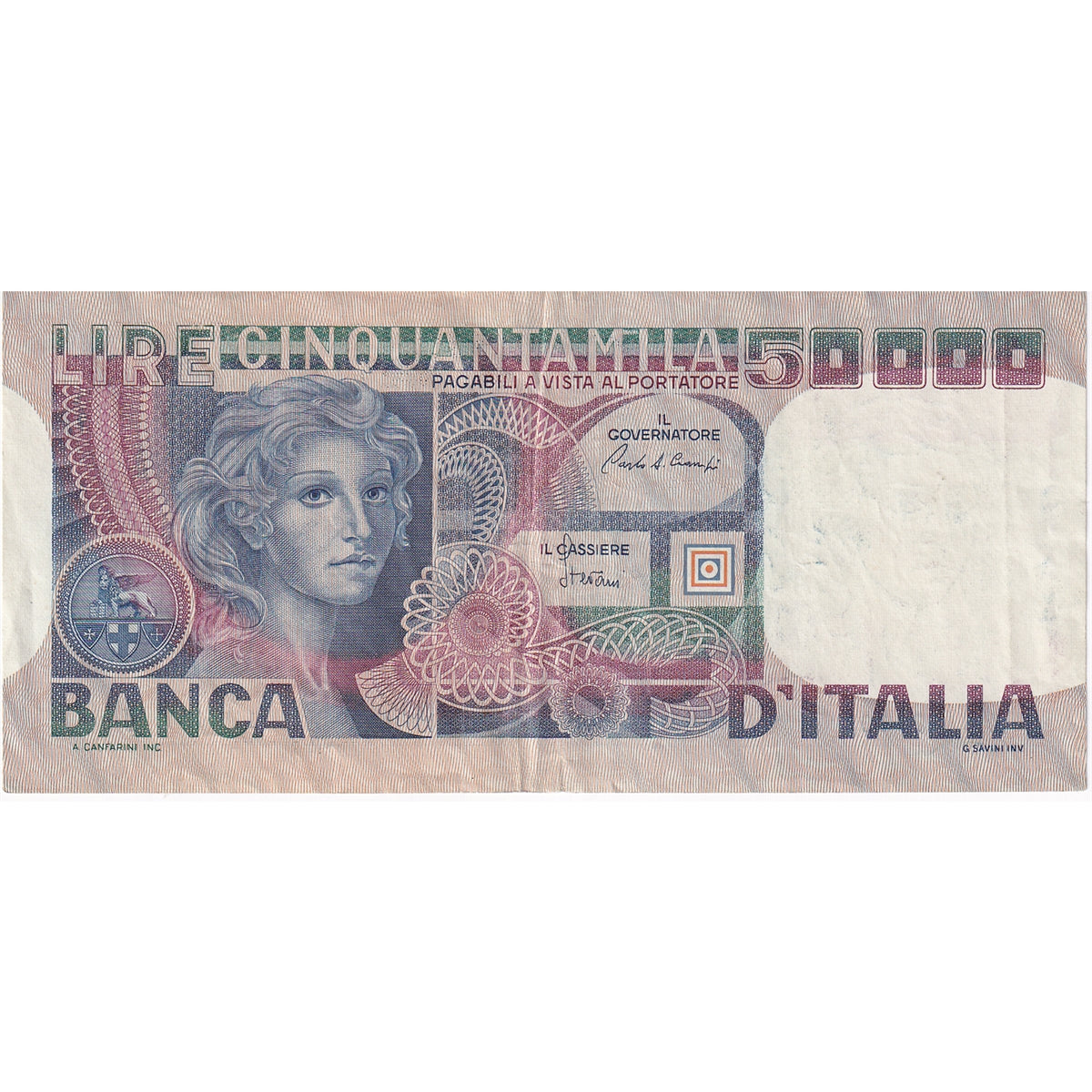 Italy Note 1980 50000 Lire, EF