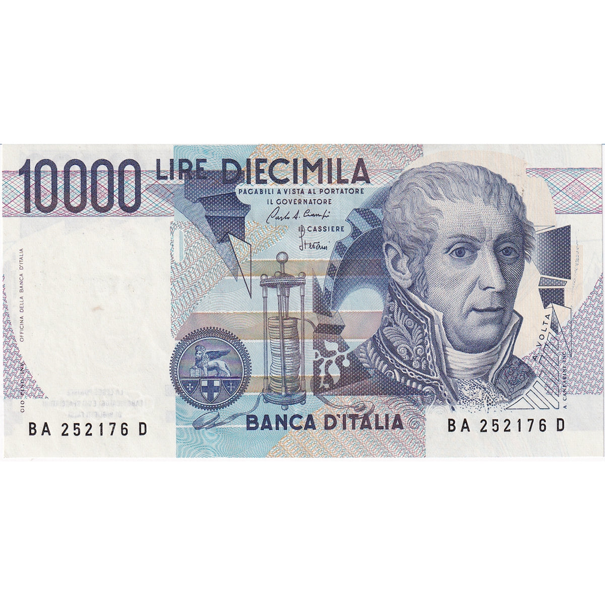 Italy Note 1984 10000 Lire, Stevani, AU