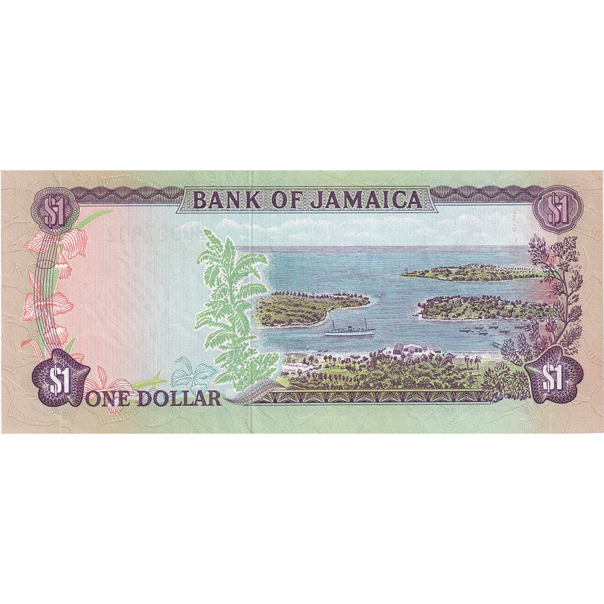 Jamaica Note 1970 1 Dollar, UNC