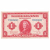Netherlands 1943 1 Gulden Note, Pick #64a, EF