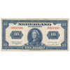 Netherlands 1943 10 Gulden Note, Pick #66a, VF