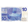 Netherlands Note 1968 10 Gulder, O in Bullseye Variety VF-EF