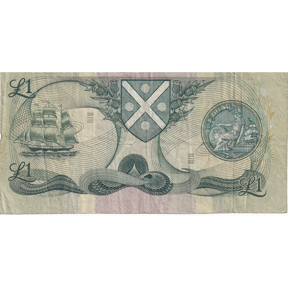 Scotland 1973 Bank of Scotland 1 Pound Note, F-VF