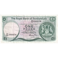 Scotland 1985 Royal Bank of Scotland 1 Pound Note, SC328c, VF-EF