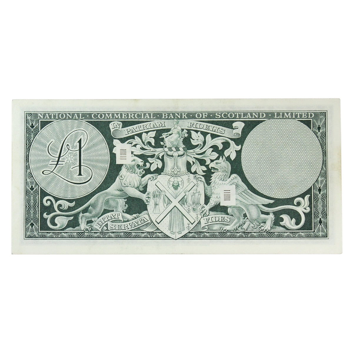 Scotland 1967 National Commercial Bank of Scotland 1 Pound Note, SC602b, EF