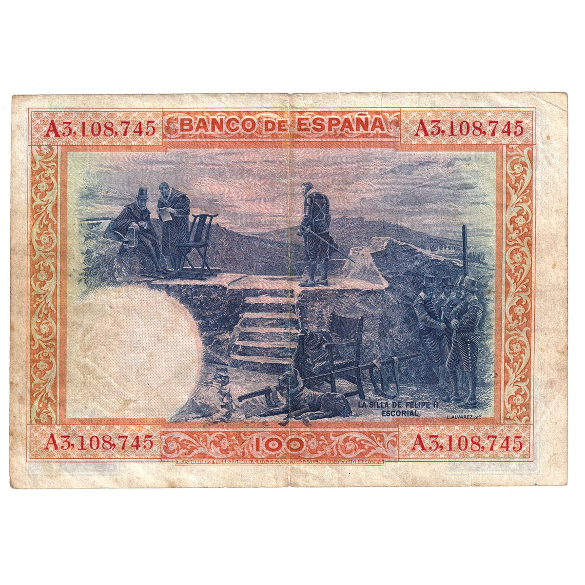Spain Note 1925 100 Pesetas, EF