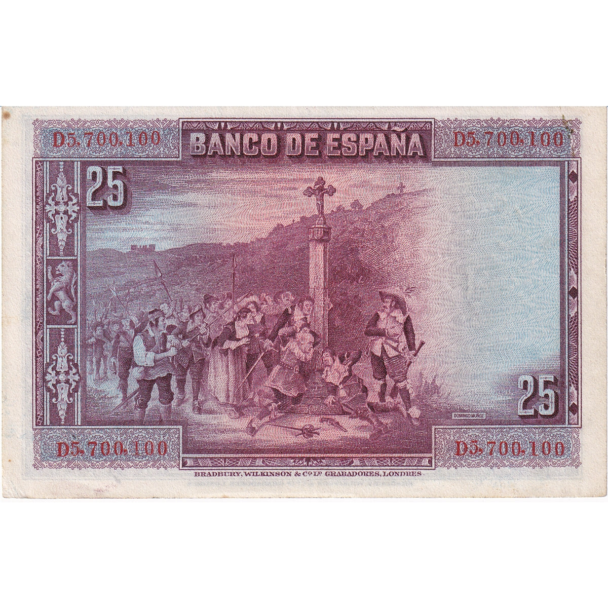 Spain Note 1928 25 Pesetas, UNC