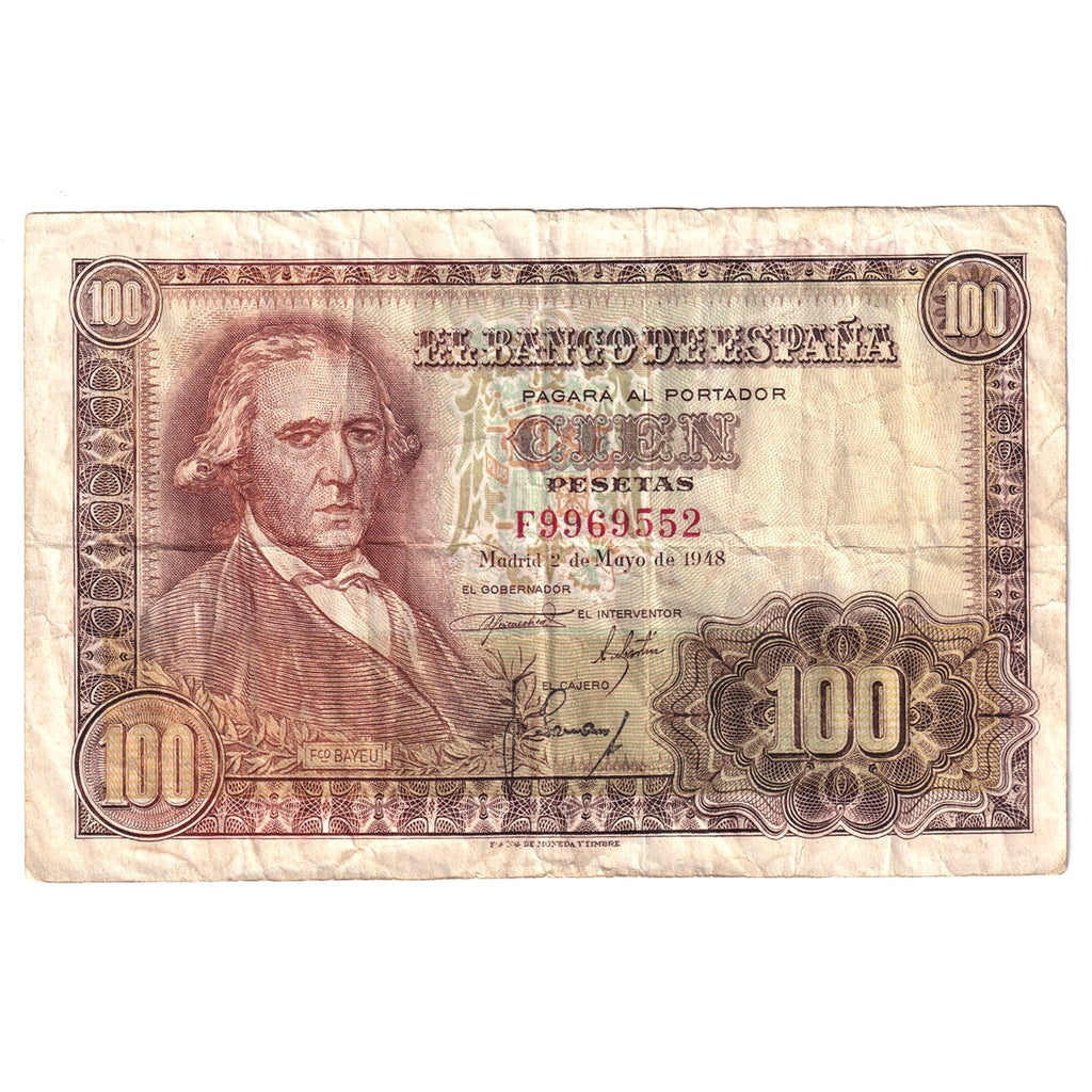 Spain Note 1948 100 Pesetas, VF