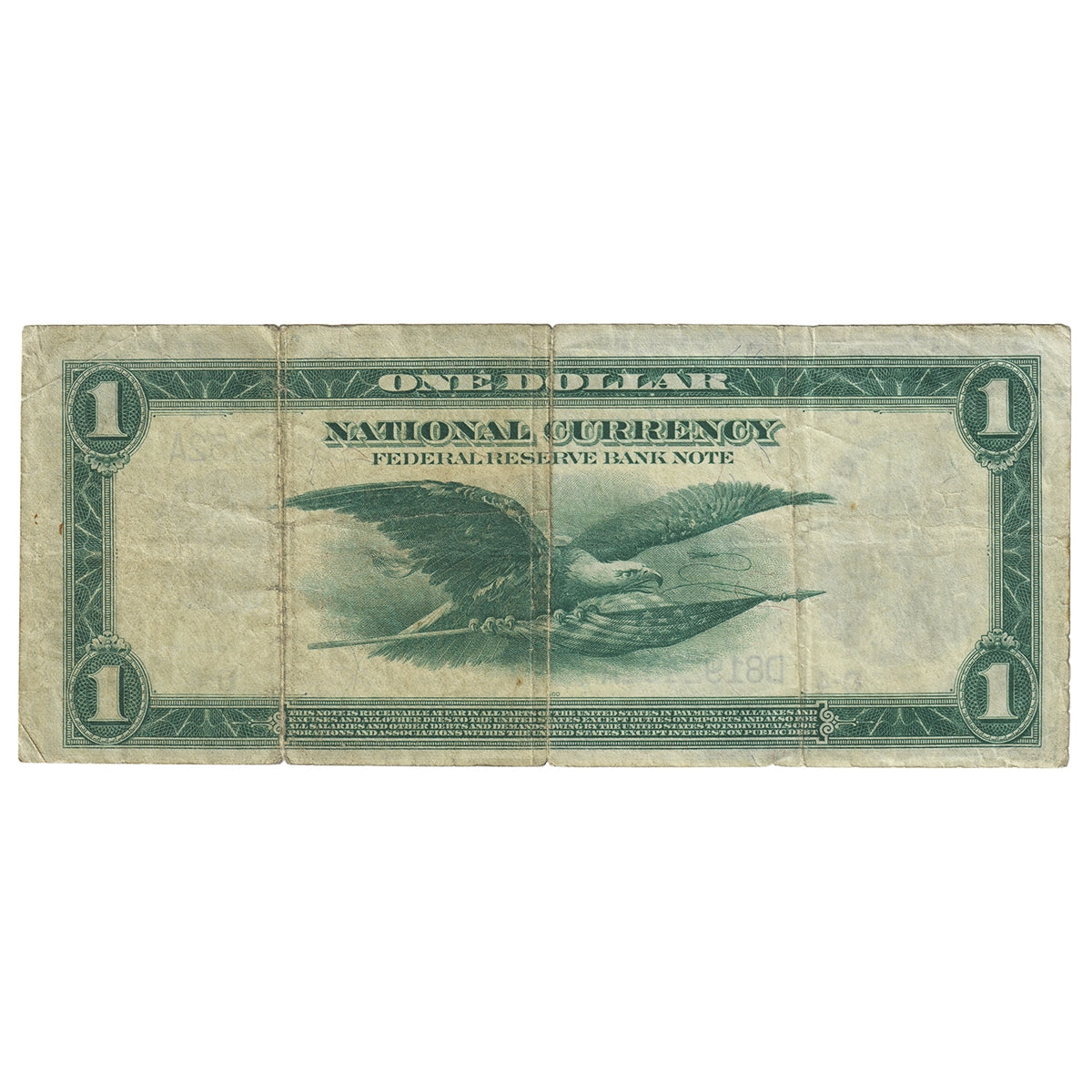 USA 1918 $1 Note, FR #718, Federal Reserve Bank of Cleveland, VG-F