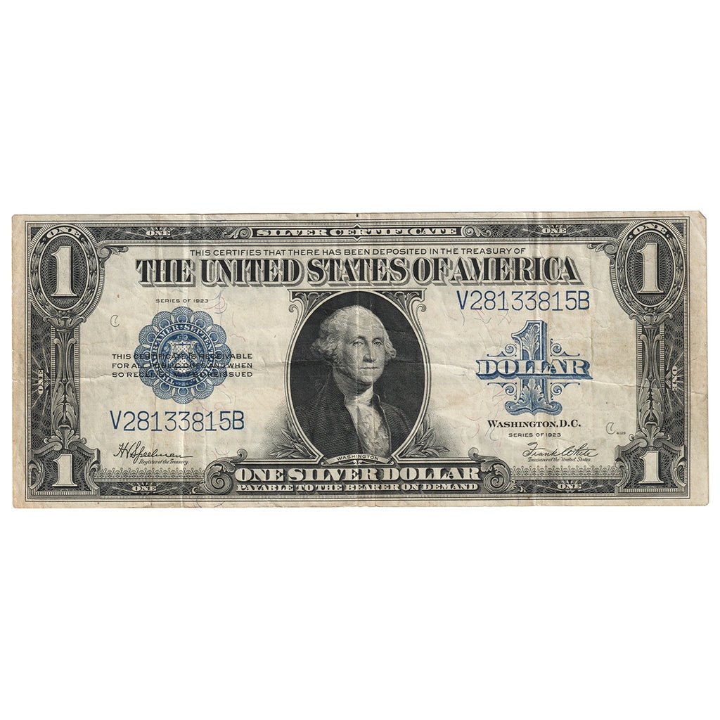 USA 1923 $1 Note, FR #237, Speelman-White, Silver Certificate, VF