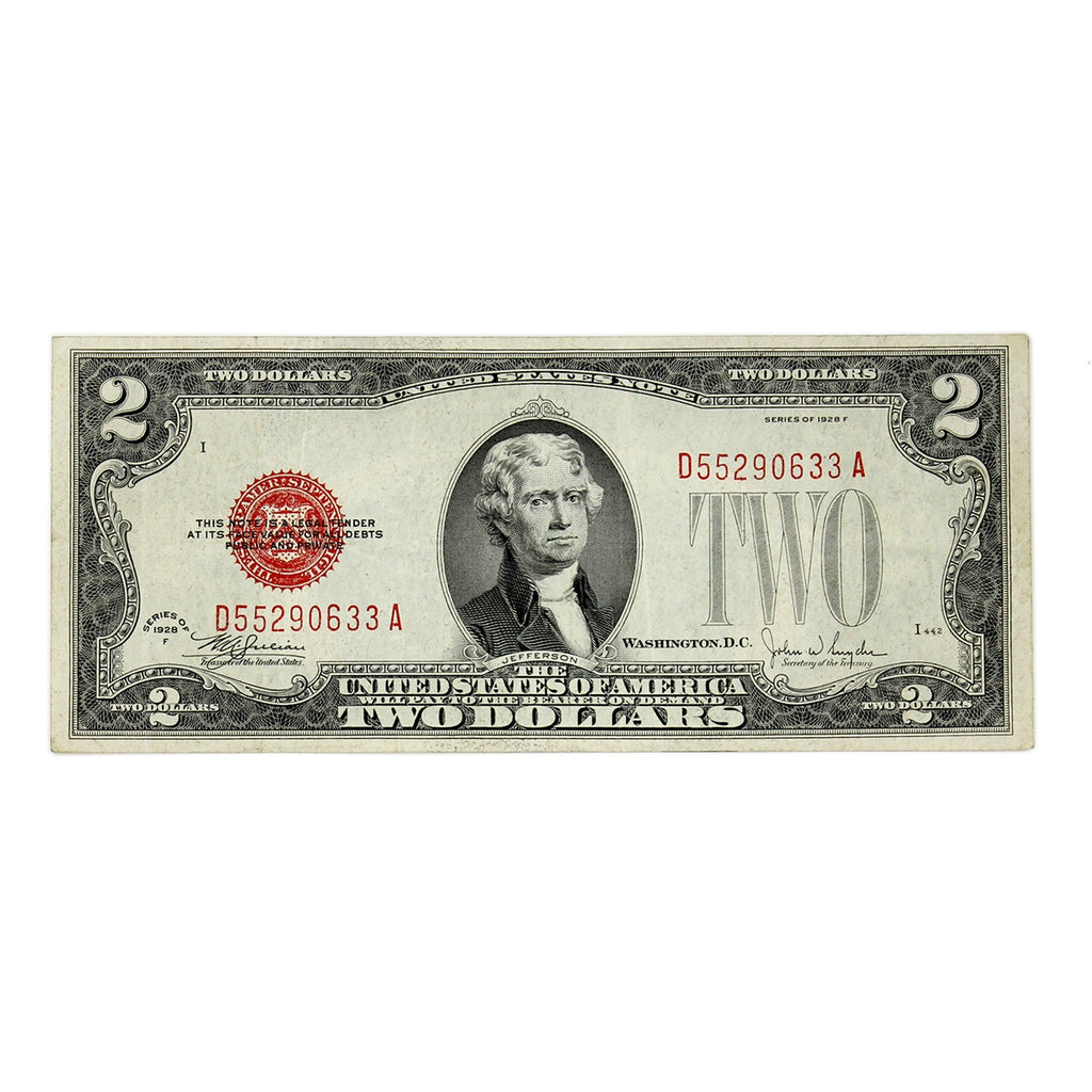 USA 1928F $2 Note, FR #1507, Julian-Snyder, VF