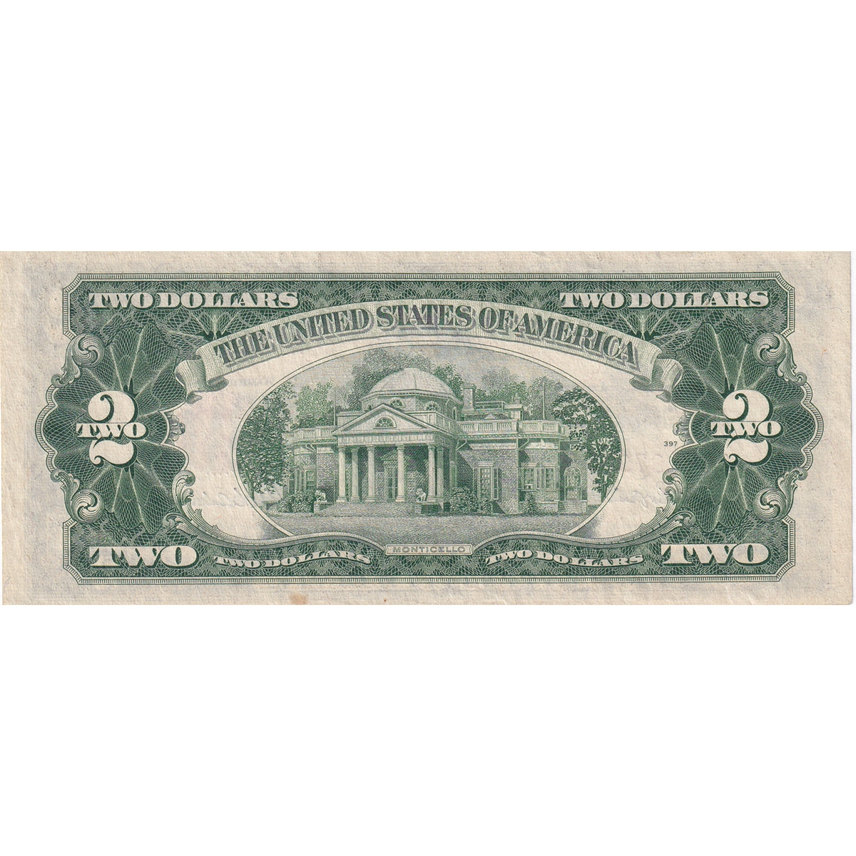 USA 1953A $2 Note, FR #1510, Priest-Anderson, AU