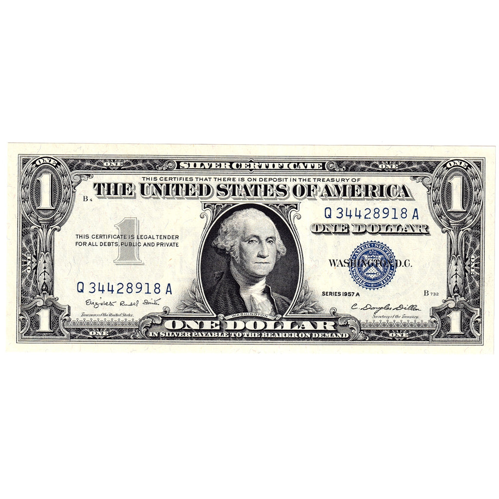 USA 1957A $1 Note, Silver Certificate FR #1620, Smith-Dillon, UNC