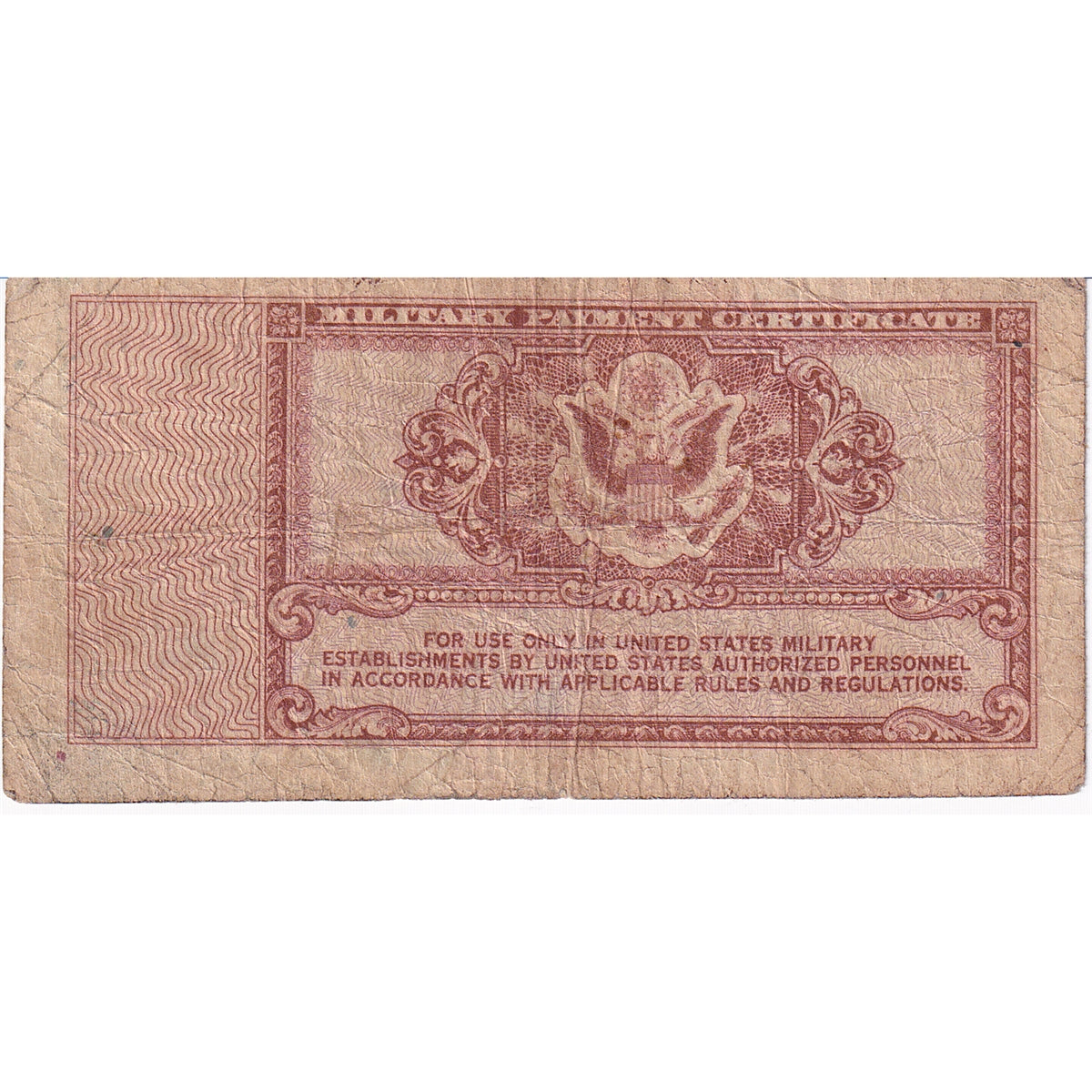 USA 1948-51 50-Cents Military PMT Certificate, Series 472, F
