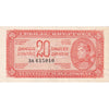 Yugoslavia Note 1944 20 Dinara, Fibres, EF-AU