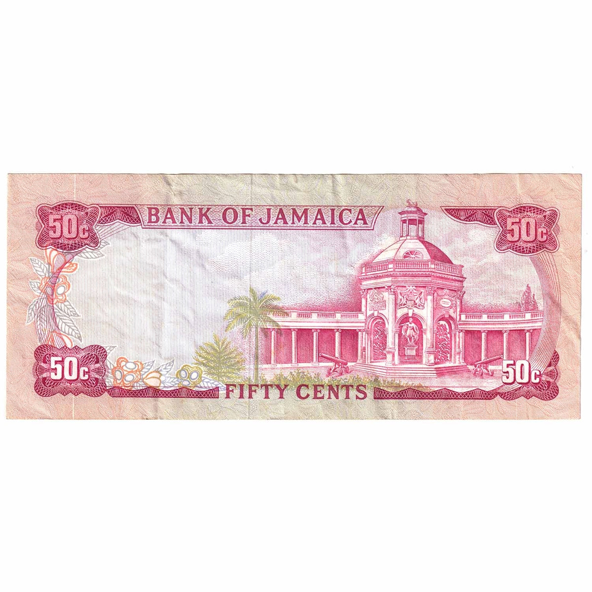 Jamaica Note 1970 50 Cents, EF