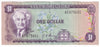 Jamaica Note 1970 1 Dollar, VF-EF