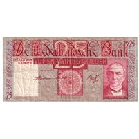 Netherlands 1941 25 Gulden Note, Pick #50, VF