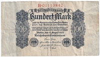 Germany 1922 100 Mark Note, Pick #175, VF
