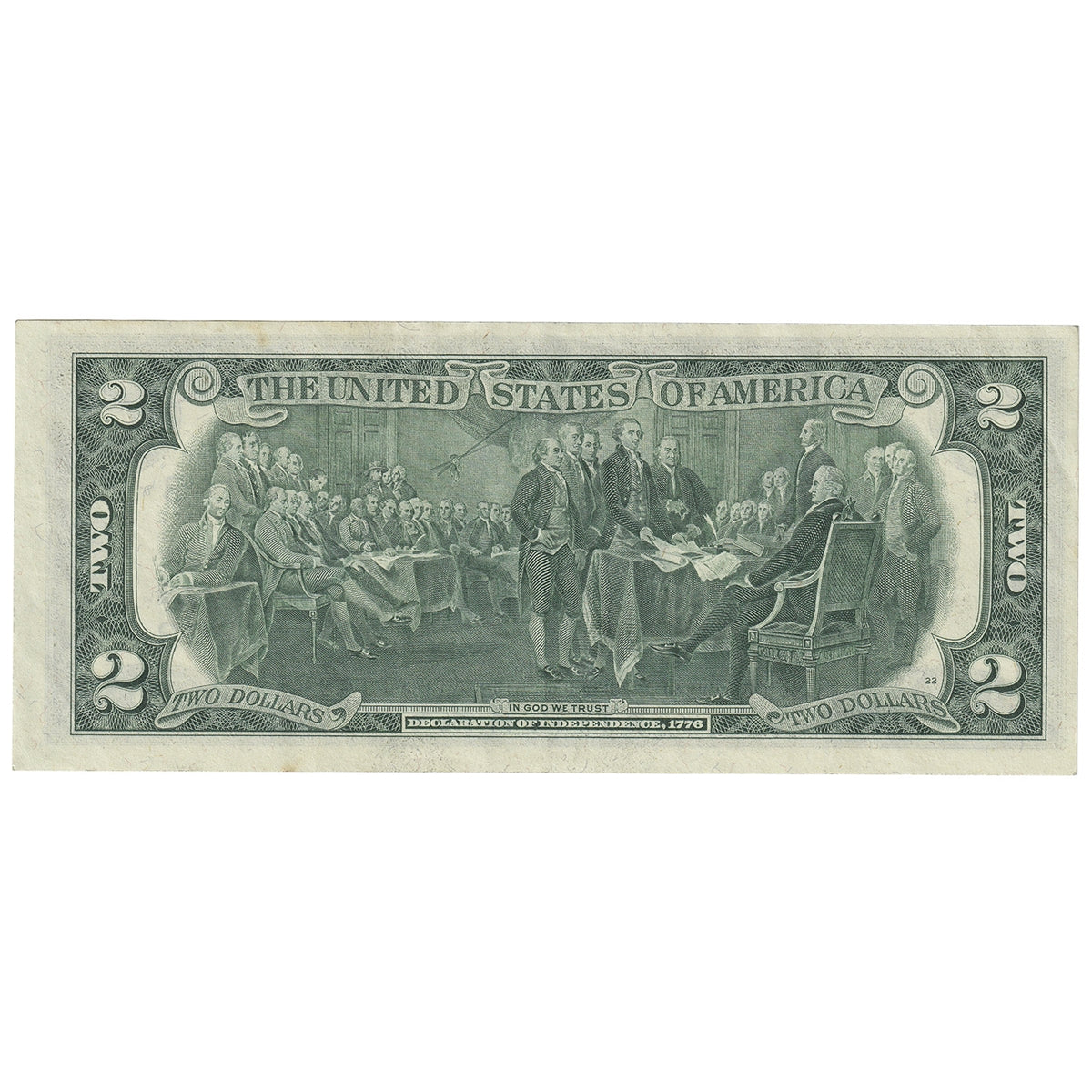 USA 1976 $2 Note, FR #1935C*, Neff-Simon, Star Note, Philadelphia, AU