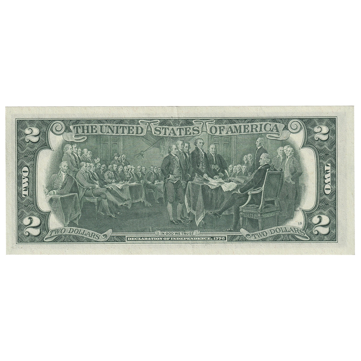 USA 1976 $2 Note, FR #1935H*, Neff-Simon, Star Note, St. Louis, AU