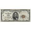 USA 1929 $5 Note, FR #1850G, Jones-Woods, Federal Reserve Bank of Chicago, EF