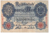 Germany 1914 20 Mark Note, Pick #46b 7 Digit, VF