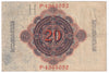 Germany 1914 20 Mark Note, Pick #46b 7 Digit, F-VF