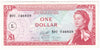 East Caribbean States 1965 1 Dollar Note, Pick #13l Signature 1, L Overprint, AU