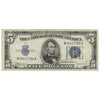 USA 1934C $5 Note, FR #1653, Julian-Snyder, Silver Certificate, VF