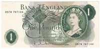 Great Britain 1963 1 Pound Note, BE64c, AU-UNC
