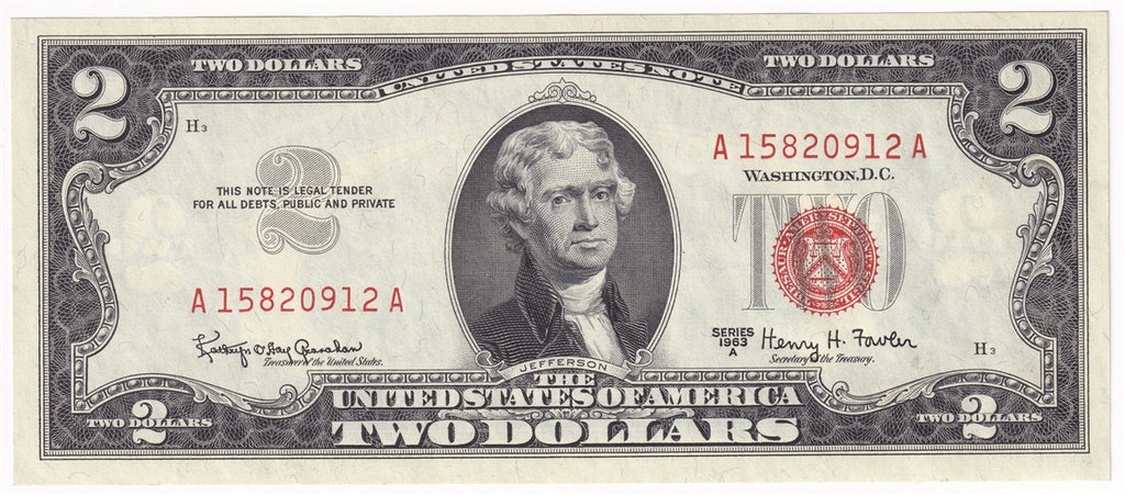 USA 1963A $2 Note, FR #1514, Granahan-Fowler, CUNC