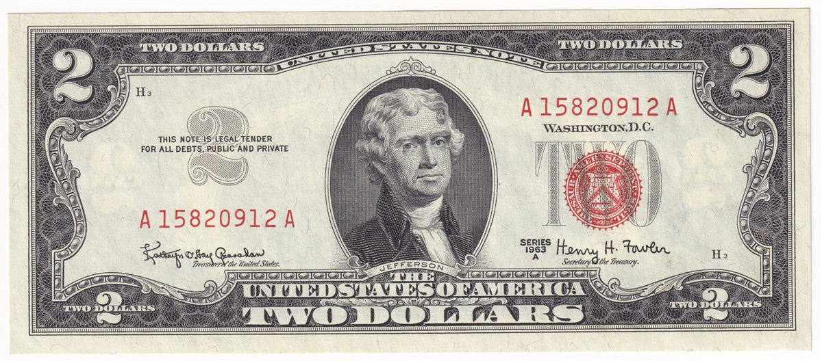 USA 1963A $2 Note, FR #1514, Granahan-Fowler, CUNC