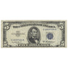 USA 1953A $5 Note, FR #1533, Priest-Anderson, Silver Certificate, VF